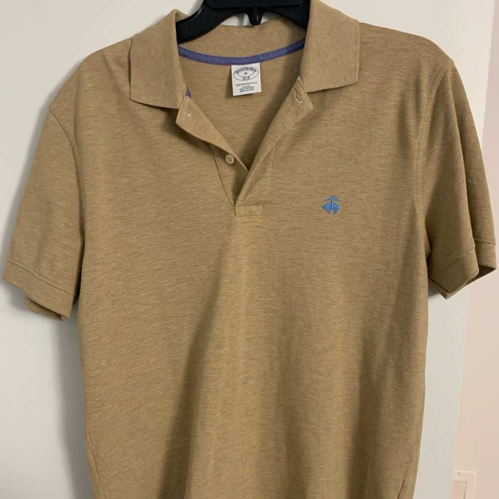 Brooks Brothers Tan Slim Fit Polo